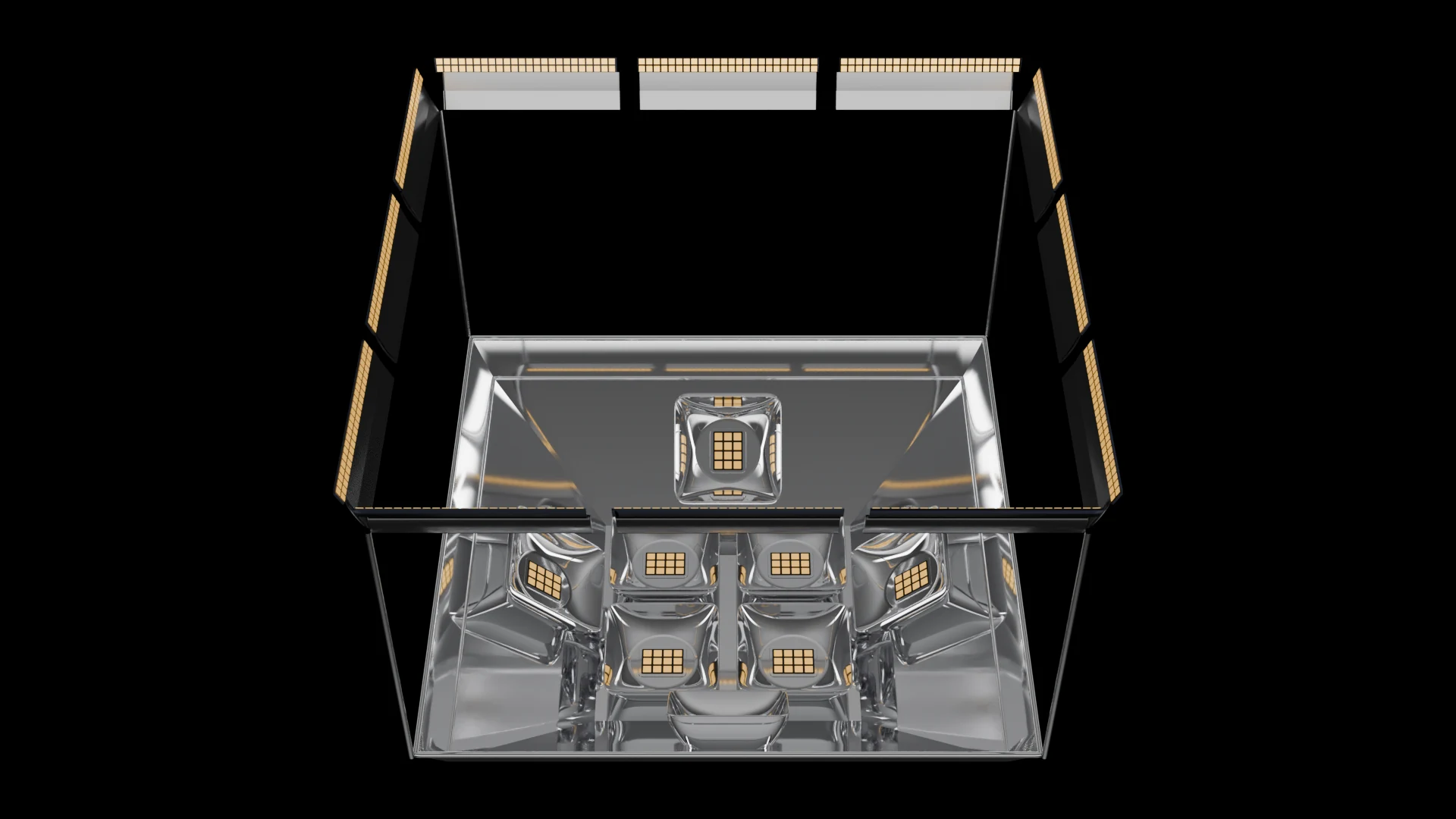 Square Bowl Unit with square shape-matched glory halo.