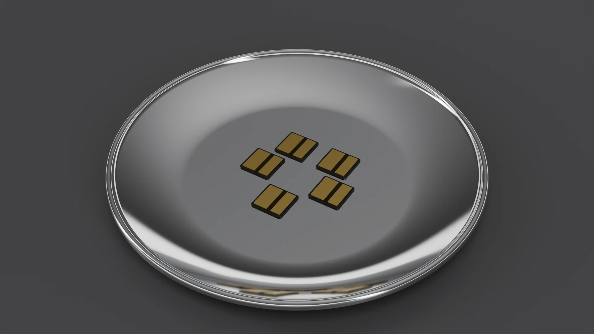G2.4 Membrane Bowl pod, standalone 3D render - Bowl family; 5 gold cells.