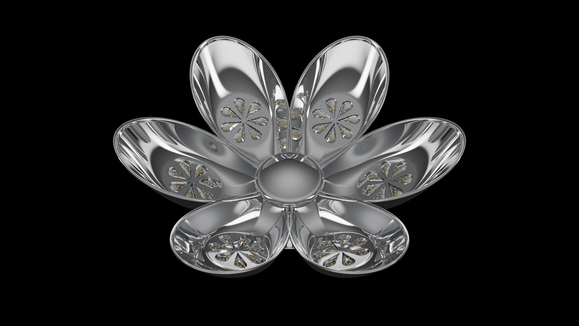 Petal Tile (F4) carrying G6.3 Inflatable Petal pods - pods arranged radially around a common centre, like petals.