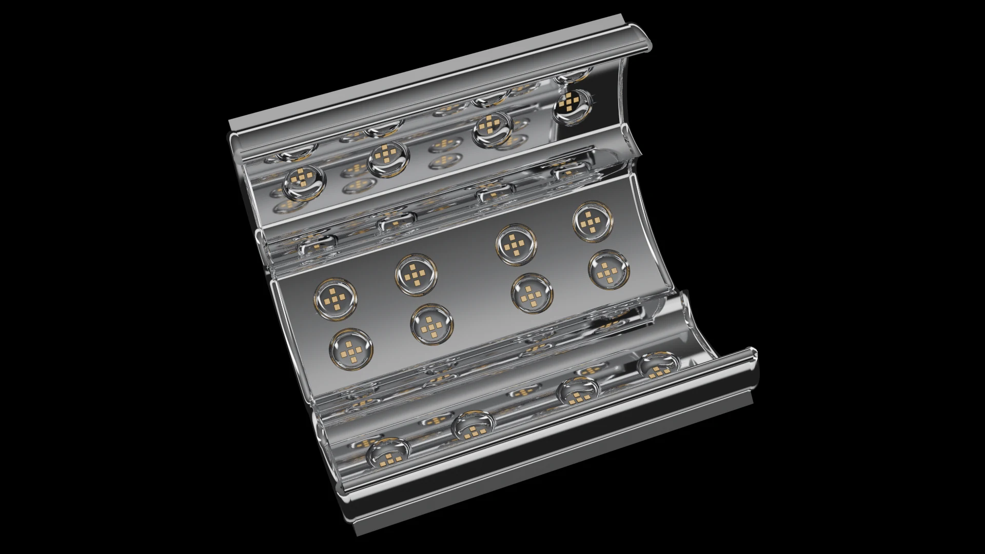 Cylindrical Tile (F5) carrying G2.1 Simple Circular Bowl pods - pods on the inner or outer curved wall of a cylinder.