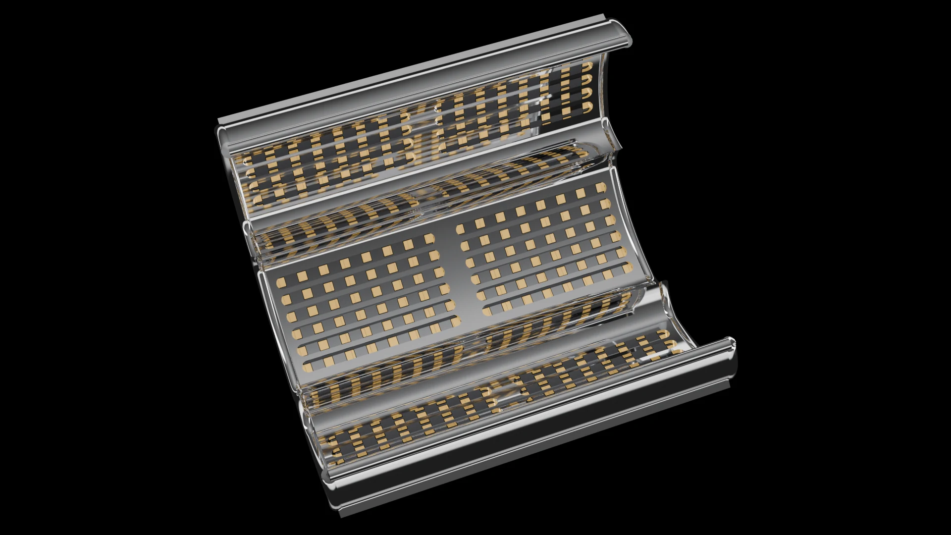 Cylindrical Tile (F5) carrying G5.1 Simple Trough pods - pods on the inner or outer curved wall of a cylinder.