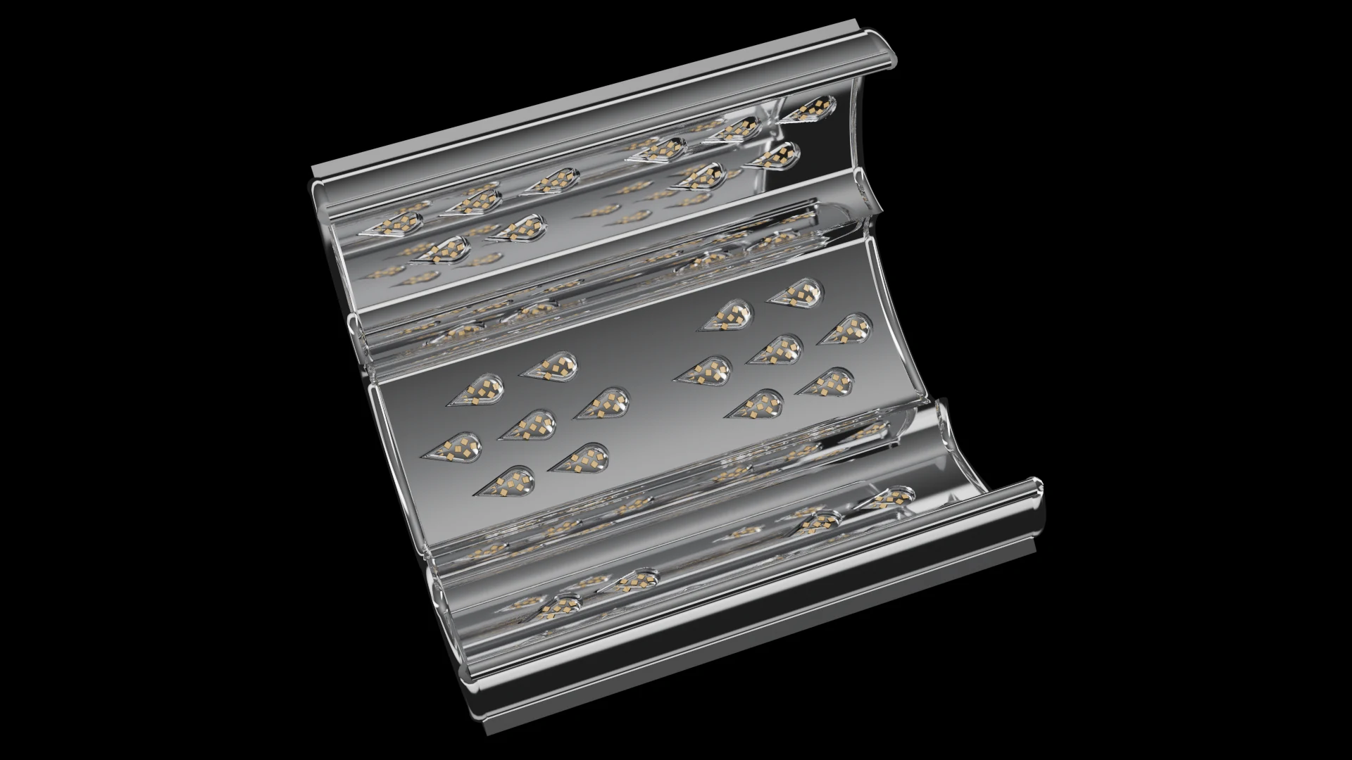 Cylindrical Tile (F5) carrying G6.3 Inflatable Petal pods - pods on the inner or outer curved wall of a cylinder.